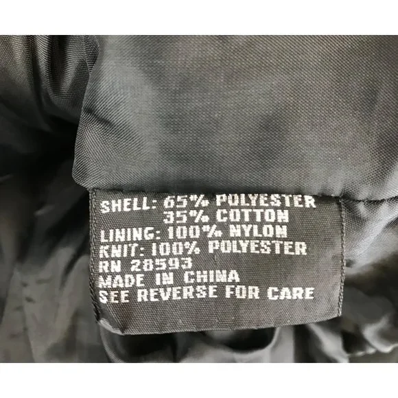 Members Only Jacket Mens Black Flight Bomber Zip Up XL - Picture 7 of 8